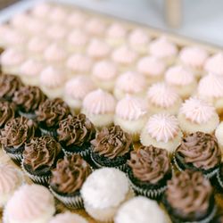 Camarillo Cupcake - Display of our mini-cupcake table for our wedding reception.
