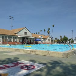 Highland Park Swimming Pool - The Olympic-sized pool is typically sectioned off for different uses.
