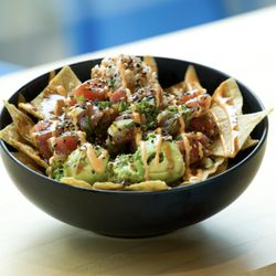 Grubby’s Poke & Fish Market - Poke Nachos, signature bowl