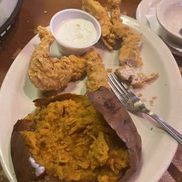 Chicken tenders and sweet potato