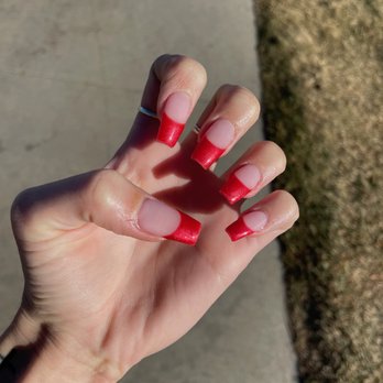 Star Nails - Christmas nails, December 2021 (left hand) - Nail Salons Near Me - Boulder, Colorado