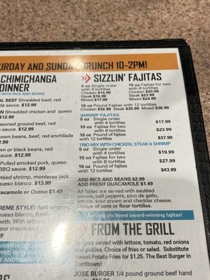 Menu photo 4 Jose's Mexican Restaurant Springdale, AR