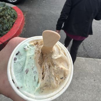Bacio Di Latte - Mint chocolate and peanut butter/carmel/chocolate:) - Gelato Near Me - La Jolla, California