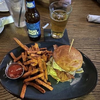 Tavern in the Square - This is my chicken bacon ranch sandwich with sweet potato fries, all cooked perfectly. - Breakfast & Brunch Near Me - Framingham, Massachusetts Tavern in the Square - This is my chicken bacon ranch sandwich with sweet potato fries, all cooked perfectly. - Breakfast & Brunch Near Me - Framingham, Massachusetts