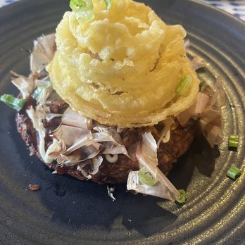 Tokyo Eats - Okonomiyaki w/ tempura onions on top - Ramen Near Me - Fullerton, California Tokyo Eats - Okonomiyaki w/ tempura onions on top - Ramen Near Me - Fullerton, California