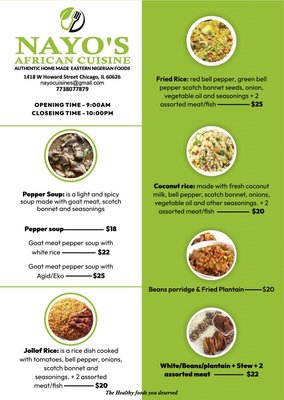 Menu photo 4 Nayo's African Cuisine Chicago, IL Menu photo 4 Nayo's African Cuisine Chicago, IL