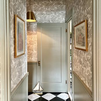 Evergreen Design - Side entry hallway of this historic New Bedford home. - Interior Design Near Me - Lakeville, Massachusetts Evergreen Design - Side entry hallway of this historic New Bedford home. - Interior Design Near Me - Lakeville, Massachusetts