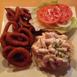 DePaola's Pub & Grill - Shrimp salad & onion rings! Yum yum!