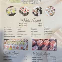 Qc Sushi - Menu lunch