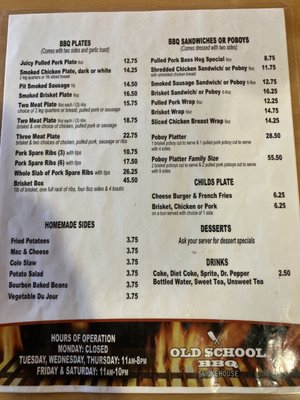 Menu photo 1 Old School BBQ Baton Rouge, LA Menu photo 1 Old School BBQ Baton Rouge, LA