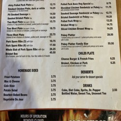 Old School BBQ - Menu