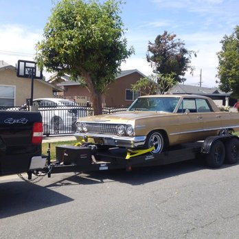 Sky Trailers - Transporting my 63' Impala with the newly purchased trailer from Sky Trailers - Trailer Repair Near Me - Colton, California Sky Trailers - Transporting my 63' Impala with the newly purchased trailer from Sky Trailers - Trailer Repair Near Me - Colton, California