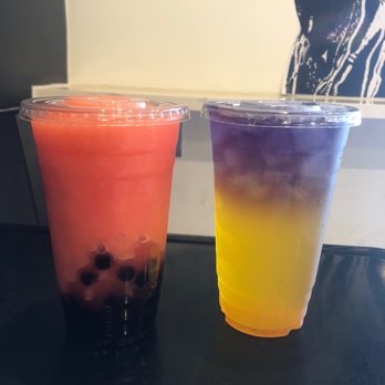 The Boba Co - Watermelon slush and Passionfruit butterfly tea - Bubble Tea Near Me - Poway, California