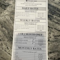 Silver City RV Resort - Rate sheet