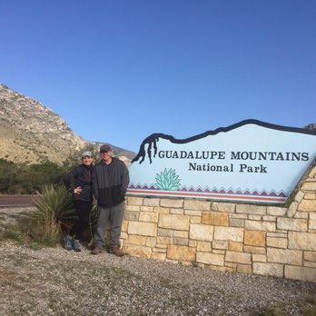 Guadalupe Mountains National Park - The cliche pic in front of the park sign with the lady friend - Parks Near Me - Salt Flat, Texas