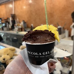Piccola Gelateria - Chocolate and Mango dairy free gelato