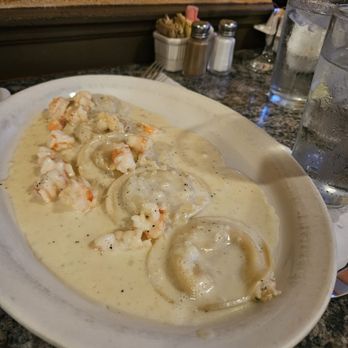 Mangia Mangia - Lobster Ravioli with Shrimp and Alfredo Sauce - Italian Near Me - Huntington Beach, California Mangia Mangia - Lobster Ravioli with Shrimp and Alfredo Sauce - Italian Near Me - Huntington Beach, California