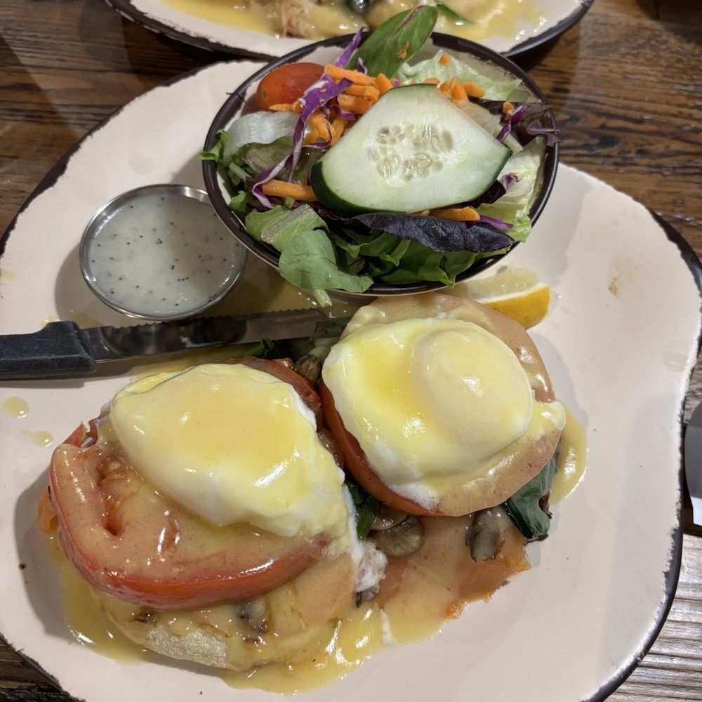 Egg Harbor Café - Top pick Farmers Market with lobster and potatoes. Bottom pick with smoked salmon and garden salad with poppyseed dressing on the side. - Breakfast & Brunch Near Me - Atlanta, Georgia Egg Harbor Café - Top pick Farmers Market with lobster and potatoes. Bottom pick with smoked salmon and garden salad with poppyseed dressing on the side. - Breakfast & Brunch Near Me - Atlanta, Georgia