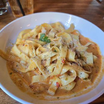 Rosanna’s - Pasta Arrabbiata, tagliatelle in a creamy sundried tomato sauce with zesty calabrian chilies - Italian Near Me - Albany, New York Rosanna’s - Pasta Arrabbiata, tagliatelle in a creamy sundried tomato sauce with zesty calabrian chilies - Italian Near Me - Albany, New York