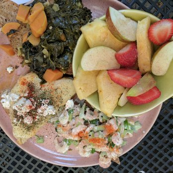 Milque Toast - Yams and greens toast, multi-cheese toast, tequila shrimp toast and a side of fruit - Comfort Food Near Me - St. Louis, Missouri