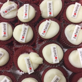 Hokulani Bake Shop - Mini red velvet cupcakes with our Hotwire logo! Really delicious. - Bakeries Near Me - Honolulu, Hawaii