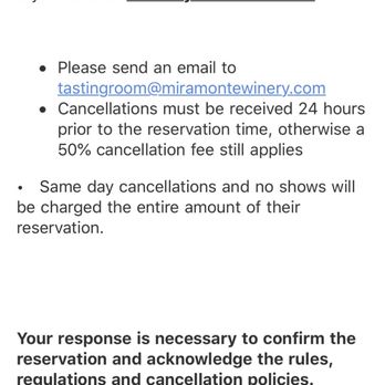 Miramonte Winery - Cancellation policy - Wineries Near Me - Temecula, California Miramonte Winery - Cancellation policy - Wineries Near Me - Temecula, California