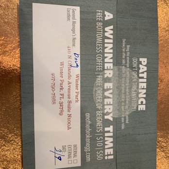 Another Broken Egg Cafe - Mystery envelope for first time customers. - Breakfast & Brunch Near Me - Winter Park, Florida