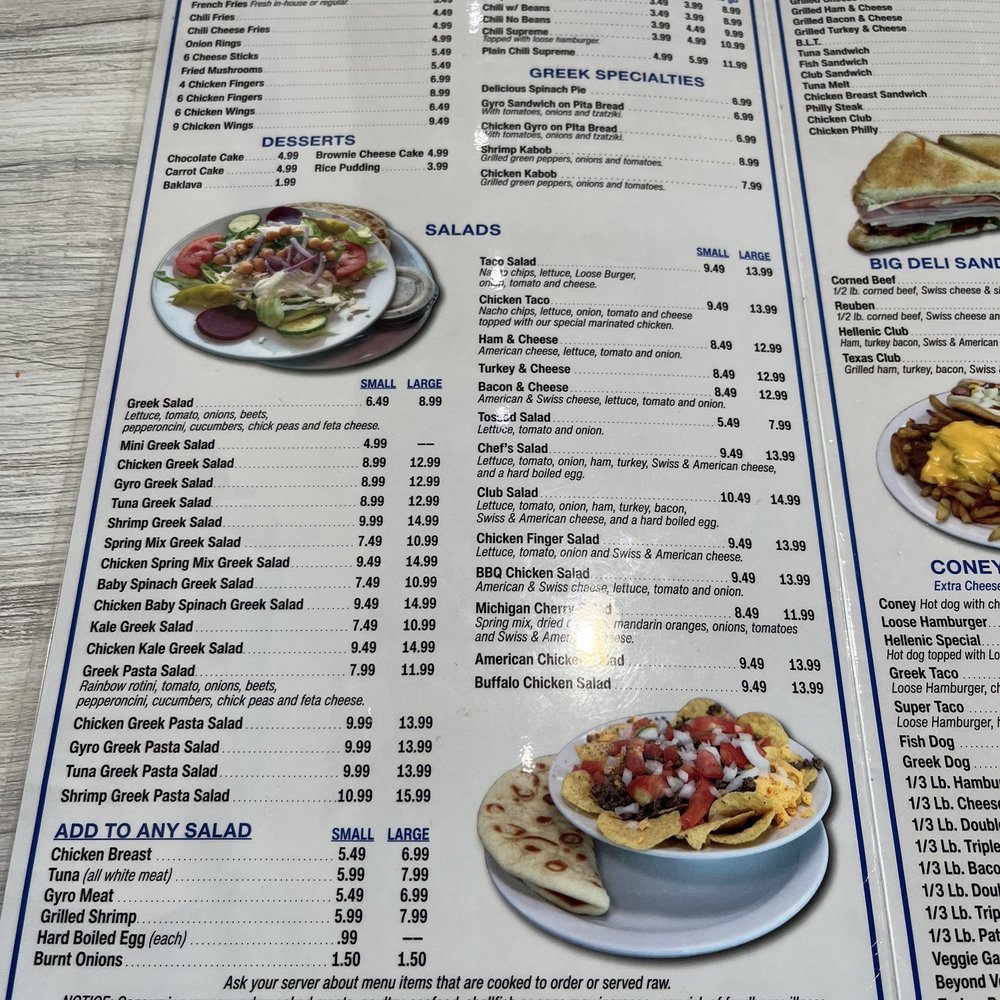 Hellenic Restaurant - the menu of the restaurant - American Near Me - Southfield, Michigan