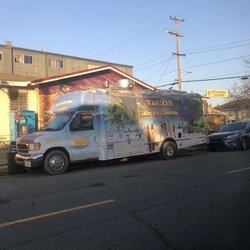 Outside of the taco truck