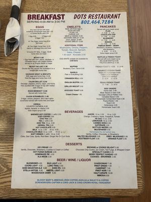 Menu photo 3 Dot's Restaurant Wilmington, VT