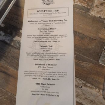 Tower Hill Brewing - Menu - Breweries Near Me - South Kingstown, Rhode Island Tower Hill Brewing - Menu - Breweries Near Me - South Kingstown, Rhode Island