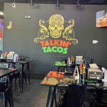 Talkin' Tacos Pompano Beach - Wall decor and inside - Halal Near Me - Pompano Beach, Florida