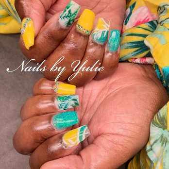 Nails by Yulie - Dress is in the background - Nail Technicians Near Me - Phoenix, Arizona
