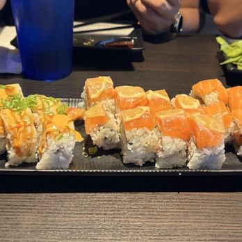Its Sushi - half henry (left), half lemon x salmon (middle), and half washington (right) rolls - Sushi Bars Near Me - Roseville, California Its Sushi - half henry (left), half lemon x salmon (middle), and half washington (right) rolls - Sushi Bars Near Me - Roseville, California