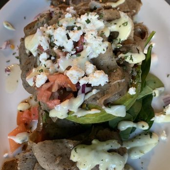 Bistro Cafe - Stuffed avocado with lamb meat - Breakfast & Brunch Near Me - Miami, Florida Bistro Cafe - Stuffed avocado with lamb meat - Breakfast & Brunch Near Me - Miami, Florida