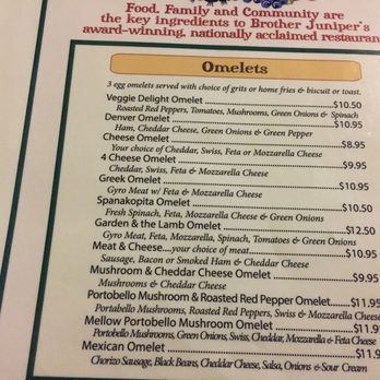 Brother Juniper's - Omlettes for days - Breakfast & Brunch Near Me - Memphis, Tennessee