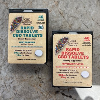 CBD American Shaman - Decatur,Tx - Wanting fast acting pain relief, try our quick dissolve tabs. Taste like a cool mint dissolves in seconds - Vitamins & Supplements Near Me - Decatur, Texas