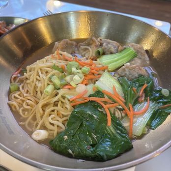 Collagen Dumpling Dynasty - Collagen Broth Rice Noodle - my least favorite of the dishes though the wontons were good! - Chinese Near Me - Phoenix, Arizona