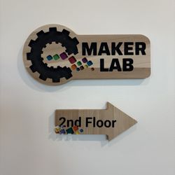 Maker Lab - Inside the main door, follow the arrows.