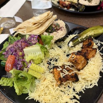 Kababstic Mediterranean Grill - Chicken plate (I already started to eat it before taking the pic) and beef kafta plate. - Mediterranean Near Me - Arcadia, California Kababstic Mediterranean Grill - Chicken plate (I already started to eat it before taking the pic) and beef kafta plate. - Mediterranean Near Me - Arcadia, California