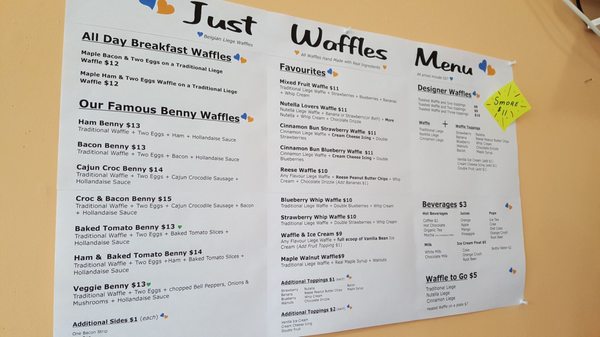 Menu photo 6 Just Waffles Vancouver, BC