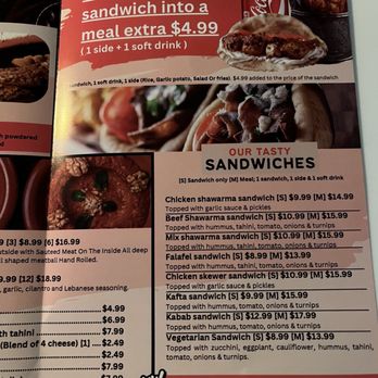 Yalla Market - Sandwich menu - Mediterranean Near Me - Dania Beach, Florida Yalla Market - Sandwich menu - Mediterranean Near Me - Dania Beach, Florida