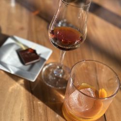 Alchemy Restaurant & Bar - Old fashion, amoro, dark chocolate wi the almonds