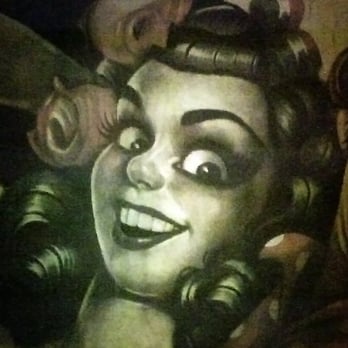 Mezcal - I was getting drunk here one night and this painting on the wall stuck out at me... she was the background on my phn for a while - Mexican Near Me - Denver, Colorado