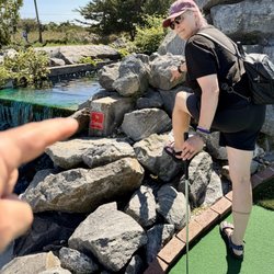 Harbor Light Golf - Had to let her know about the sign.