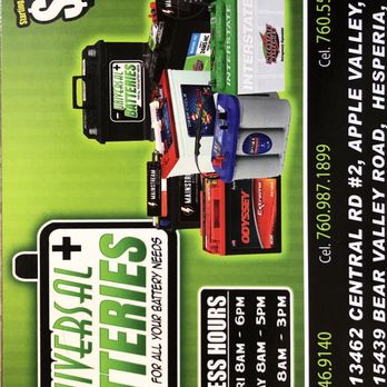 Universal Batteries - Great prices! - Battery Stores Near Me - Hesperia, California Universal Batteries - Great prices! - Battery Stores Near Me - Hesperia, California