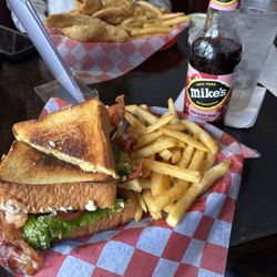 The Lewiston Hotel Bar and Grill - BLT sandwich, perch basket
