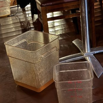 The Cuban - Two hours into the party, no food but a total of three buckets gathering dirty bathroom water from above. - Cuban Near Me - Hoboken, New Jersey The Cuban - Two hours into the party, no food but a total of three buckets gathering dirty bathroom water from above. - Cuban Near Me - Hoboken, New Jersey
