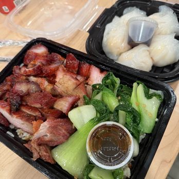 Kai Kai BBQ - Char Siu Pork Platter and Shrimp Dumpling (5 Pieces) - Cantonese Near Me - Orlando, Florida