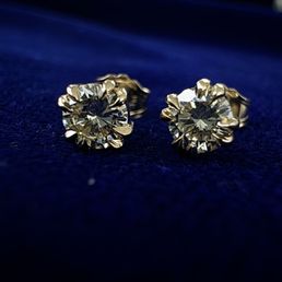 Customer diamond earrings